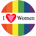 I Love Women - Gay Pride Flag Colors--Gay Pride Rainbow Store STICKERS