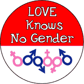 Love Knows No Gender - Various Gender Symbol Combinations--Gay Pride Rainbow Store MAGNET