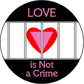Love is Not a Crime - Imprisoned Heart with Pink Triangle MAGNET