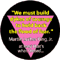 MLK Quote - We Must Build Dykes of Courage - Pink Triangle--Gay Pride Rainbow Shop FUNNY KEY CHAIN