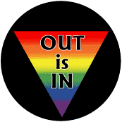 Out is In - Rainbow Pride Triangle--Gay Pride Rainbow Shop MAGNET
