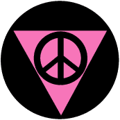Peace Sign in Pink Triangle--GAY PRIDE CAP