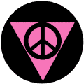 Peace Sign in Pink Triangle--GAY PRIDE KEY CHAIN