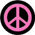 Pink Peace Sign with Black Background--Gay Pride Rainbow Shop MAGNET