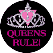 Queens Rule - Tiara with Pink Triangle--Gay Pride Rainbow Shop KEY CHAIN