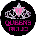 Queens Rule - Tiara with Pink Triangle--Gay Pride Rainbow Shop BUMPER STICKER