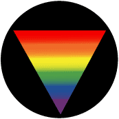 Rainbow Triangle--Gay Pride Rainbow Shop BUTTON