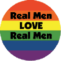 Real Men Love Real Men - Gay Pride Flag Colors CAP
