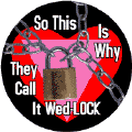 So This Why They Call It Wed Lock - Chained Heart with Pink Triangle--Gay Pride Rainbow Shop BUMPER STICKER