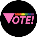 Vote - Pink Triangle and Rainbow Pride Bar--Gay Pride Rainbow Shop T-SHIRT