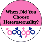 When Did You Choose Heterosexuality?--Gay Pride Rainbow Shop KEY CHAIN