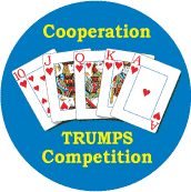 Cooperation Trumps Competition [Royal Flush] SPIRITUAL BUMPER STICKER