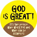GOD is GREAT! It's the people who work for her who can be assholes SPIRITUAL STICKERS