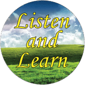 Listen and Learn SPIRITUAL BUTTON