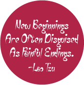 New Beginnings Are Often Disguised As Painful Endings --Lao Tzu quote SPIRITUAL STICKERS