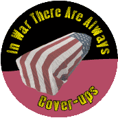 In War There Are Always Cover-ups (Flag-Draped Coffin) ANTI-WAR MAGNET