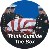 Think Outside the Box - Flag Draped Coffin ANTI-WAR POSTER