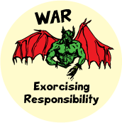 WAR - Exorcising Responsibility ANTI-WAR KEY CHAIN