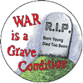 WAR is a Grave Condition ANTI-WAR KEY CHAIN