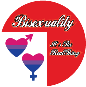 Bisexuality - It's the Real Thing BISEXUAL BUTTON