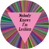 Nobody Knows Im Lesbian GAY BUMPER STICKER