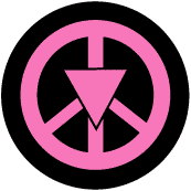 Pink Triangle Peace Sign GAY PRIDE POSTER