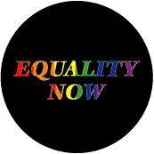 Rainbow Equality Now GAY PRIDE BUTTON