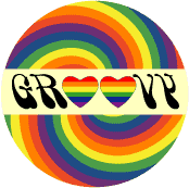 Rainbow Hearts - GROOVY (Hypnotic) - GAY PRIDE POSTER