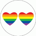 Rainbow Hearts pair GAY BUTTON