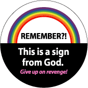 Remember This Sign from God (rainbow) - Give up on revenge - Christian GAY PRIDE KEY CHAIN