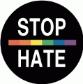 STOP HATE with Rainbow Pride Bar GAY KEY CHAIN