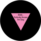 Shhh Nobody Knows Im Gay GAY BUMPER STICKER