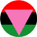 African American Pink Triangle GAY BLACK PRIDE BUTTON