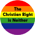 The Christian Right is Neither GAY PRIDE POSTER