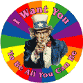 I Want You To Be All You Can Be (Uncle Sam) GAY PRIDE STICKERS