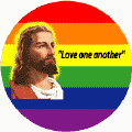 Love One Another - Jesus GAY PRIDE STICKERS