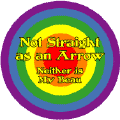 Not Straight As An Arrow - Neither is My Beau FUNNY GAY PRIDE STICKERS