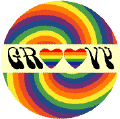 Rainbow Hearts - GROOVY (Hypnotic) - GAY PRIDE STICKERS