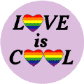 Rainbow Hearts - LOVE is COOL - GAY PRIDE STICKERS