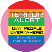 Terror Alert - Gay People Everywhere GAY STICKERS