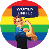 WOMEN UNITE [Rosie The Riveter] GAY STICKERS