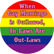 When Gay Marriage is Outlawed, In-Laws Are Outlaws GAY PRIDE KEY CHAIN