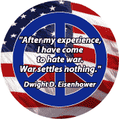 I Hate War - War Settles Nothing--ANTI-WAR QUOTE MAGNET