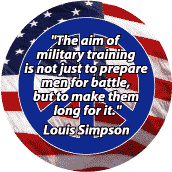 Military Training Prepares Men to Long for Battle--ANTI-WAR QUOTE MAGNET