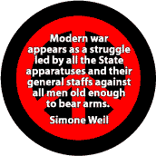 Modern War Struggle Led By States Against All Men Old Enough to Bear Arms--ANTI-WAR QUOTE MAGNET