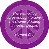 No Flag Large Enough to Cover Shame of Killing Innocent People--ANTI-WAR QUOTE MAGNET