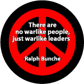 ANTI-WAR QUOTE: No Warlike People Just Warlike Leaders--PEACE SIGN KEY CHAIN