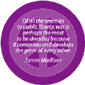 ANTI-WAR QUOTE: War Dreaded Enemy of Public Liberty--PEACE SIGN POSTER