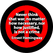 ANTI-WAR QUOTE: War is a Crime--MAGNET--PEACE SIGN MAGNET