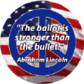 Ballot Stronger Than Bullet--PEACE QUOTE KEY CHAIN